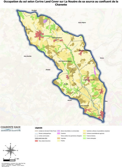 Carte d'occupation du sol de la Nouère