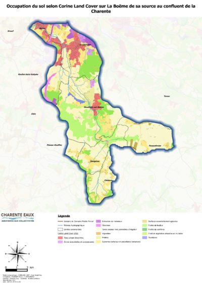 Carte occupation du sol - La Boëme