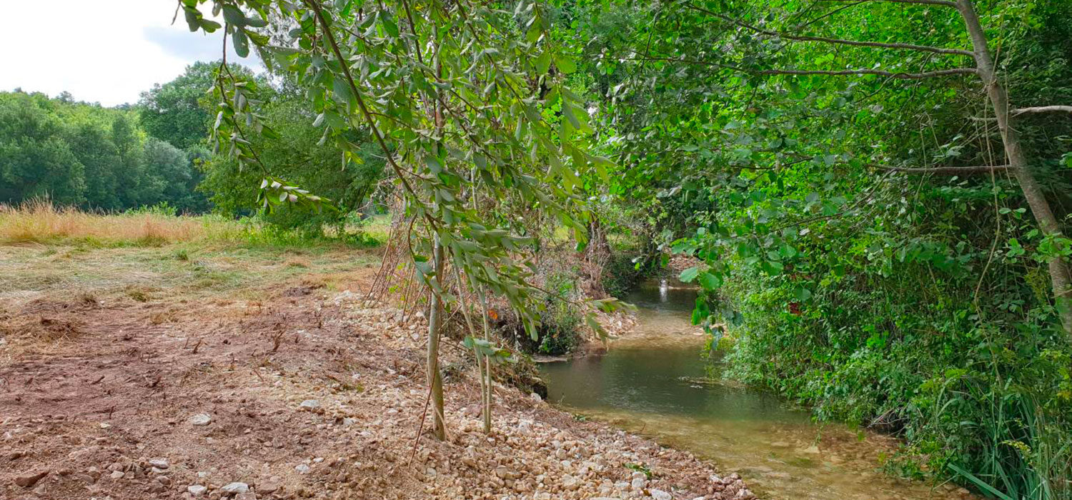 Chantier de diversification des écoulements de la Charraud