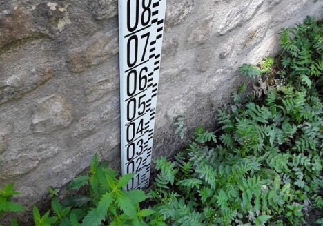 Echelle liminimétrique posée sur la Guirlande