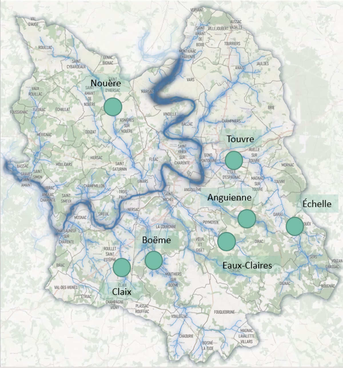 Localisation des bassins versants concernés par les enquêtes publiques et les travaux