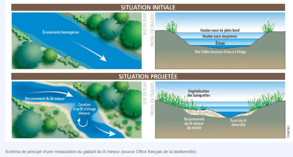 La restauration du gabarit du cours d’eau